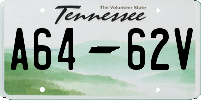TN license plate A6462V