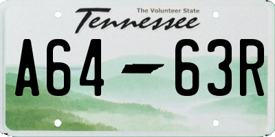 TN license plate A6463R