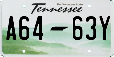 TN license plate A6463Y