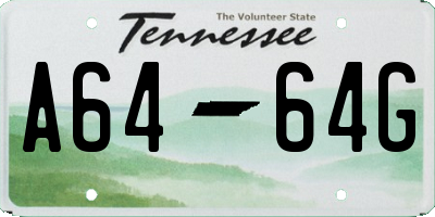 TN license plate A6464G