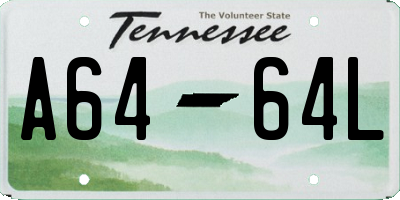 TN license plate A6464L