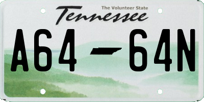 TN license plate A6464N