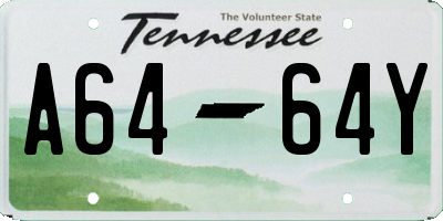 TN license plate A6464Y