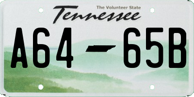 TN license plate A6465B