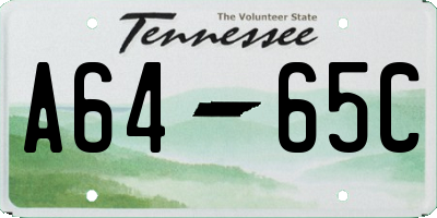 TN license plate A6465C