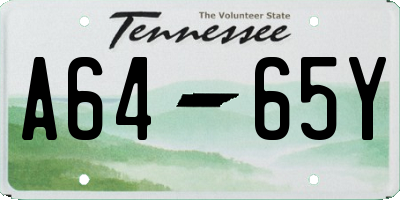 TN license plate A6465Y