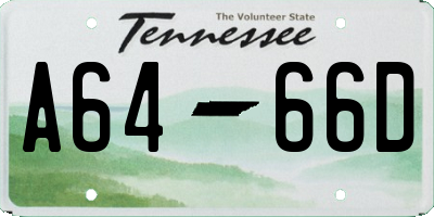 TN license plate A6466D