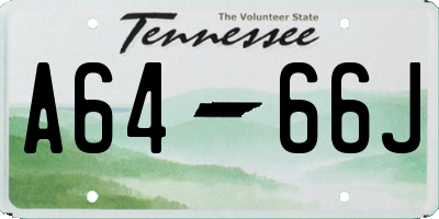 TN license plate A6466J