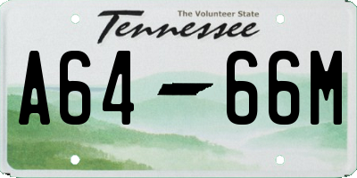 TN license plate A6466M