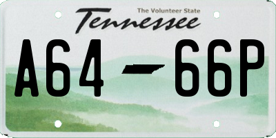 TN license plate A6466P
