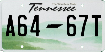 TN license plate A6467T