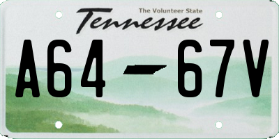 TN license plate A6467V