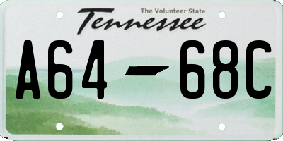 TN license plate A6468C