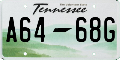 TN license plate A6468G