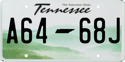 TN license plate A6468J