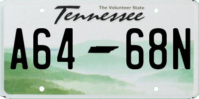 TN license plate A6468N
