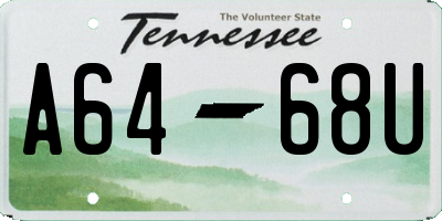 TN license plate A6468U