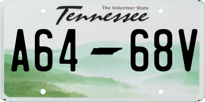 TN license plate A6468V