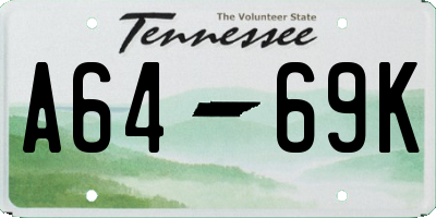 TN license plate A6469K