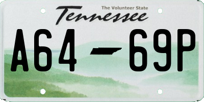 TN license plate A6469P
