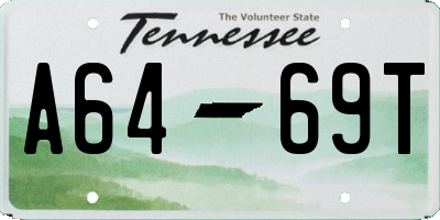 TN license plate A6469T