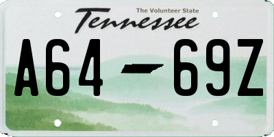 TN license plate A6469Z