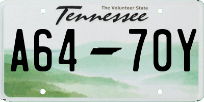 TN license plate A6470Y