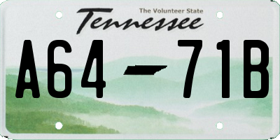 TN license plate A6471B