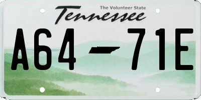 TN license plate A6471E