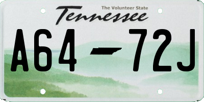 TN license plate A6472J