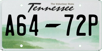 TN license plate A6472P