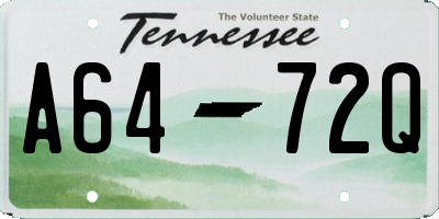 TN license plate A6472Q