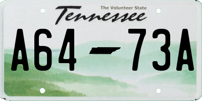 TN license plate A6473A