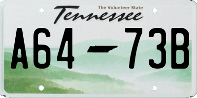 TN license plate A6473B