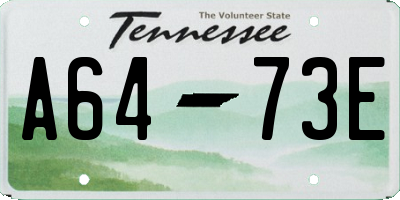 TN license plate A6473E