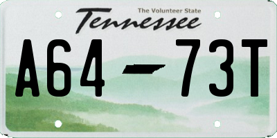 TN license plate A6473T