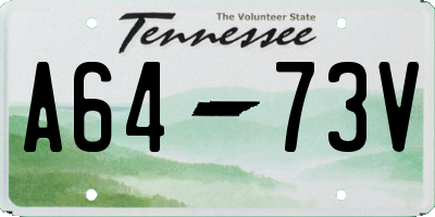 TN license plate A6473V