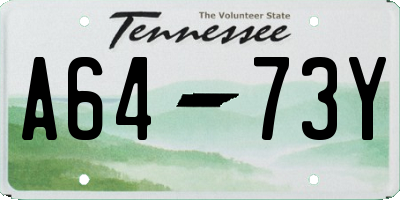 TN license plate A6473Y