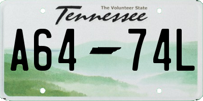 TN license plate A6474L