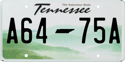 TN license plate A6475A