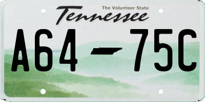 TN license plate A6475C