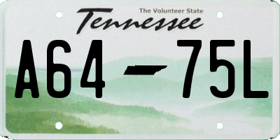 TN license plate A6475L