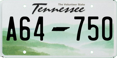 TN license plate A6475O