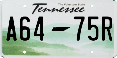 TN license plate A6475R
