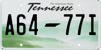 TN license plate A6477I
