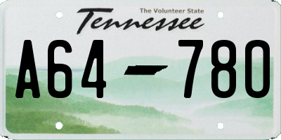 TN license plate A6478O