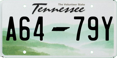 TN license plate A6479Y