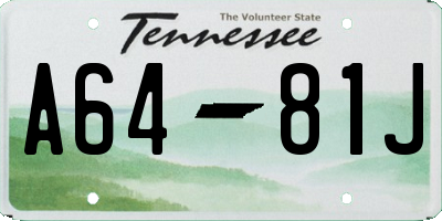 TN license plate A6481J