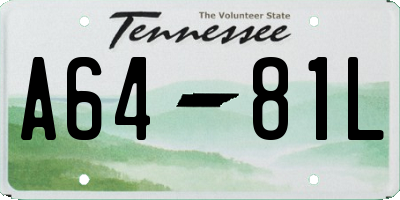 TN license plate A6481L
