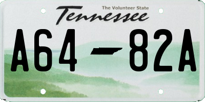 TN license plate A6482A